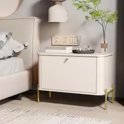 Cômoda Pequena Irondale Off White Dourado