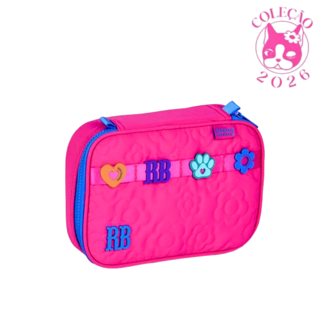 Estojo Box 36 Pens Rebecca Bonbon Flower Power-Clio Style Cor:Rosa