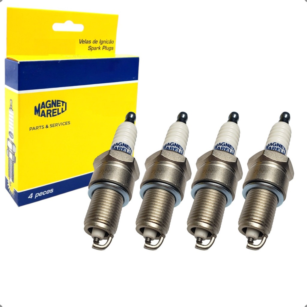 Jogo 4 Velas Ignição Magneti Marelli F6rfmm Gol Santana Parati Saveiro Voyage Logus Motor Ap 1.6 1.8