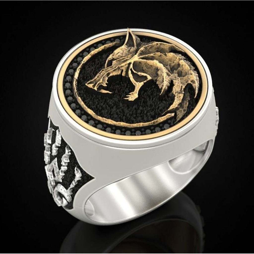 Anel Masculino De Lobo , Joia De Aço Inoxidável , Viking , Caçador De Moda , Cabeça Presente Para Homens