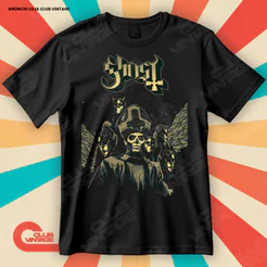 Camiseta Banda Ghost Heavy Metal Padres Blusa Camisa Rock 100% Algodão