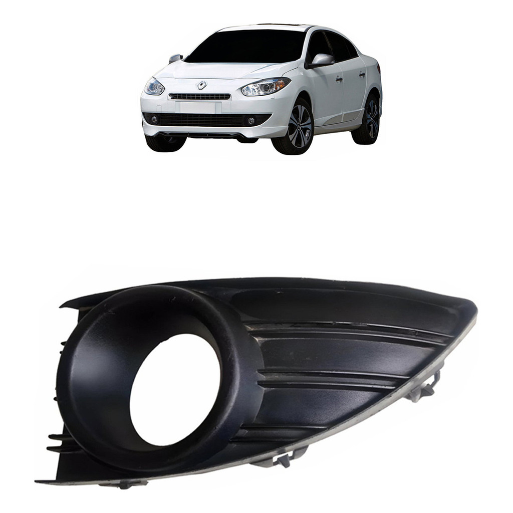 Grade Moldura Milha Parachoque Fluence 2011 A 2014 Preta Le