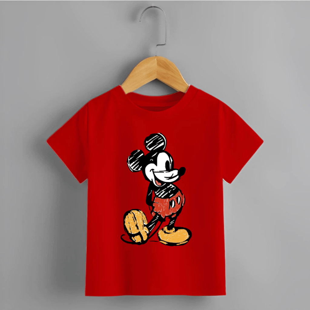 Camiseta Infantil Juvenil Unissex Mickey Mouse   - Moda Infantil em Alta - Tshirt Alta Qualidade em Algodão