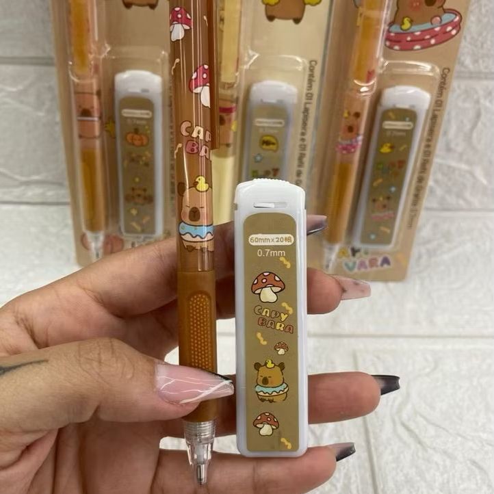 Lapiseira Capivara Fofa 0.7mm com  Refil Varios Modelos Papelaria Cute Novidade em Oferta na Shopee