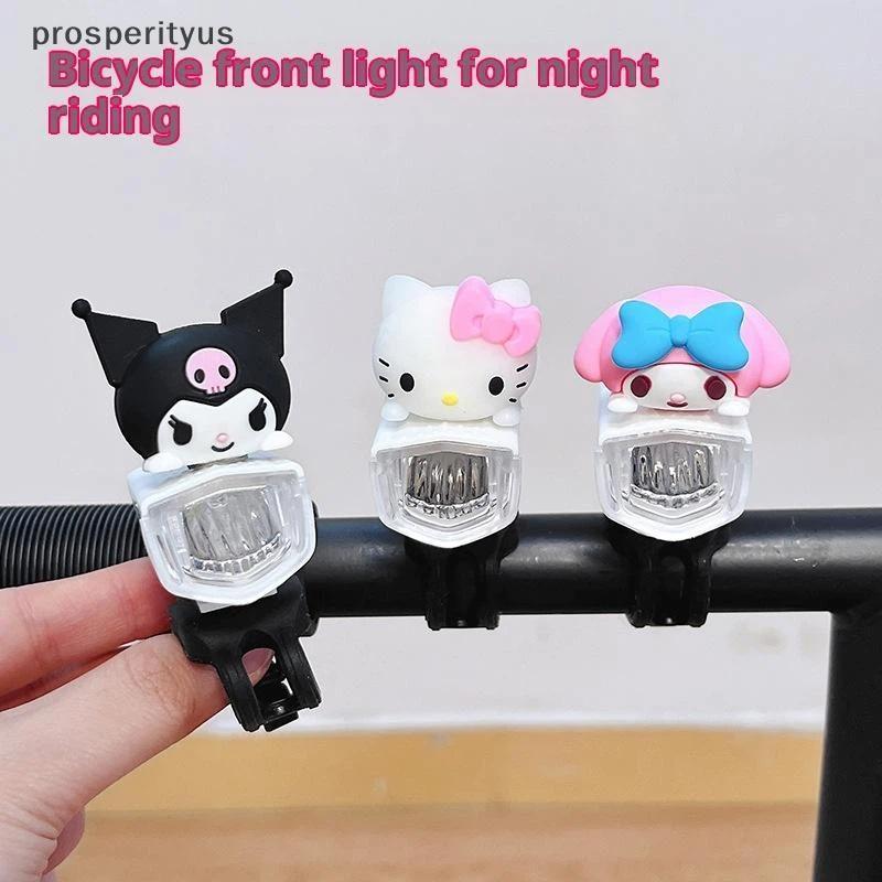 [prosperityus] 1 Unidade De Desenho Animado Feminino Bicicleta Luz USB Noturna Farol Acessórios Para Passeios Ao Ar Livr