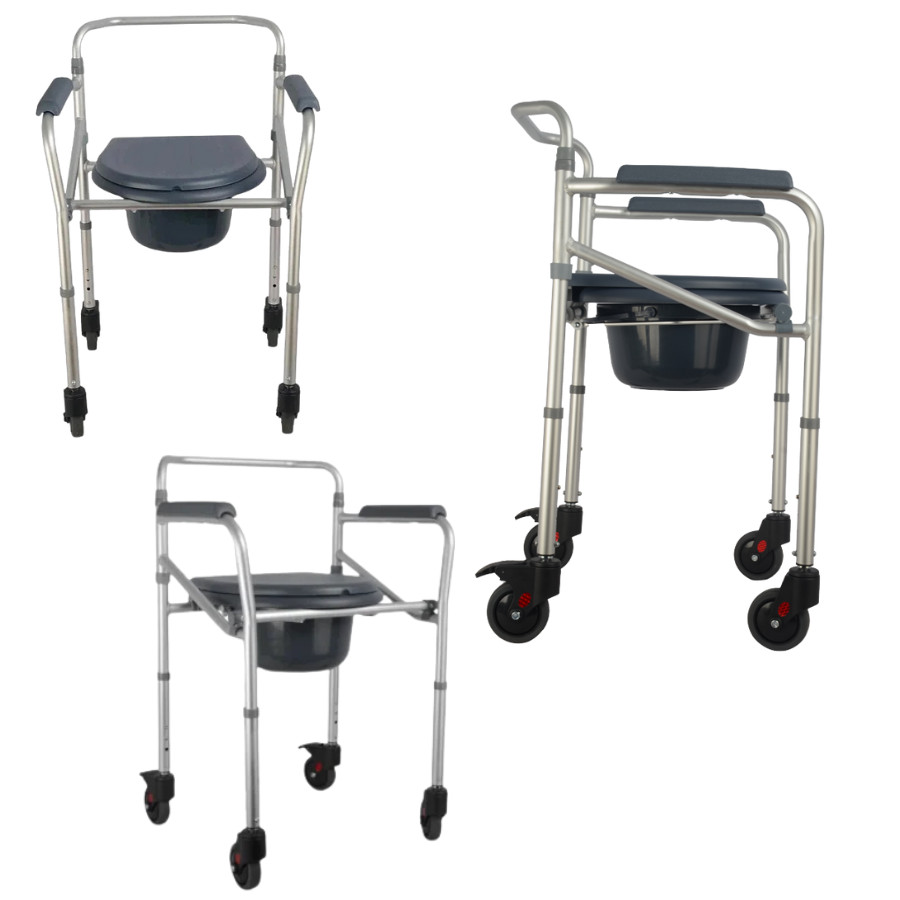 Cadeira de Banho de Aluminio SC100 Suporta Até 100KG Desmontável Hidrolight