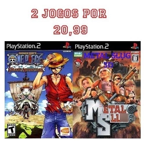 Jogo Ps 2 One Piece & Metal Slug 3d - Ps2 Kit 2 s
