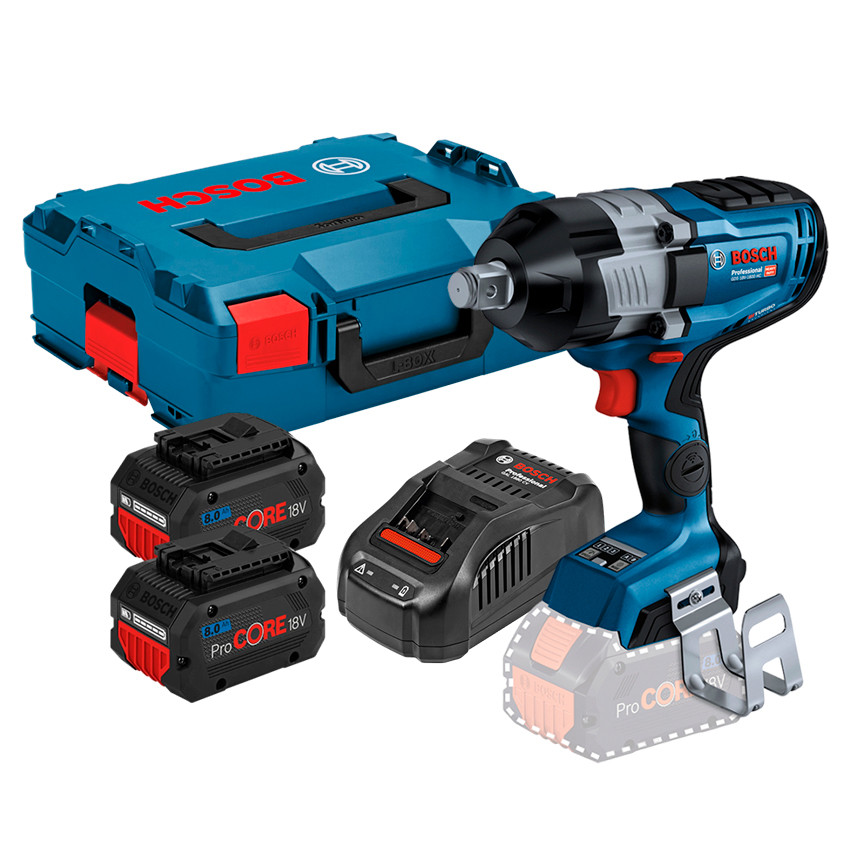 Chave de Impacto 3/4" GDS 18V-1600 HC + 2 Baterias ProCore 18V 8Ah + Carregador 220V + Maleta L-BOXX Compact Bosch