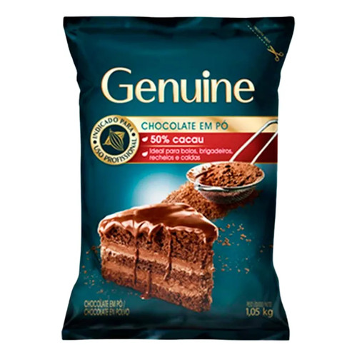 Chocolate em Pó 50% Cacau Genuine 1,05Kg Cargill em Oferta na Shopee