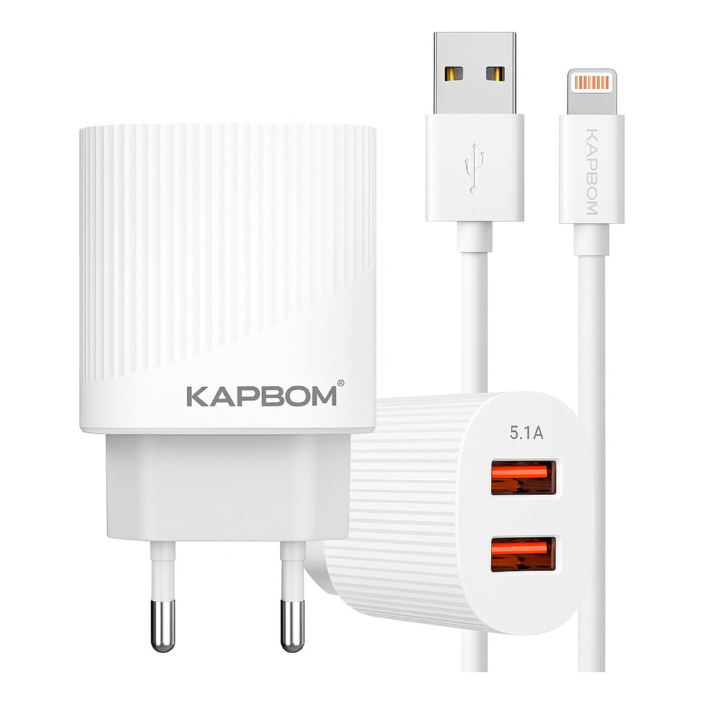 Kit 20 Carregador Turbo Ios 5.1 Atacado Revenda Branco + Nfe