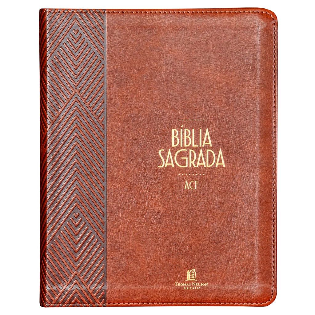 Bíblia Sagrada | ACF | Espaço Para Anotações | Leitura Perfeita | Couro-Soft Marrom em Oferta na Shopee