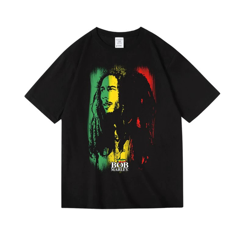 Music Soul Camiseta Unissex Bob Marley Reggae Rock Estampada Algodão Confortável Estilosa Divertida Verão