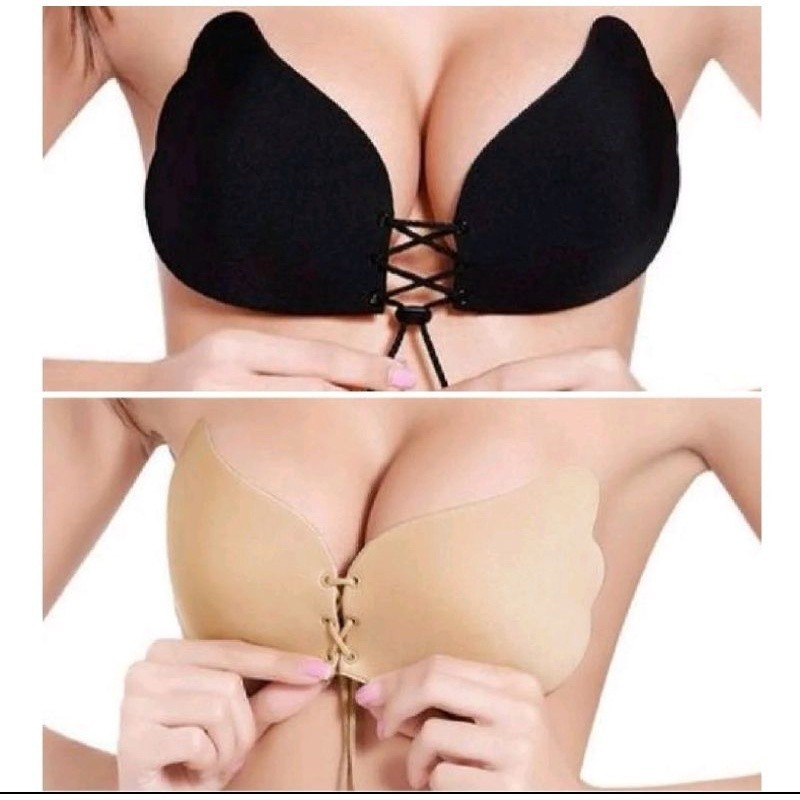 Sutiã Invisível Sem Alças Invisível Auto-Adesivo Strapless Gel Sólidos Colarinho Pushes Up Underwear Mulheres 0025 em Oferta na Shopee