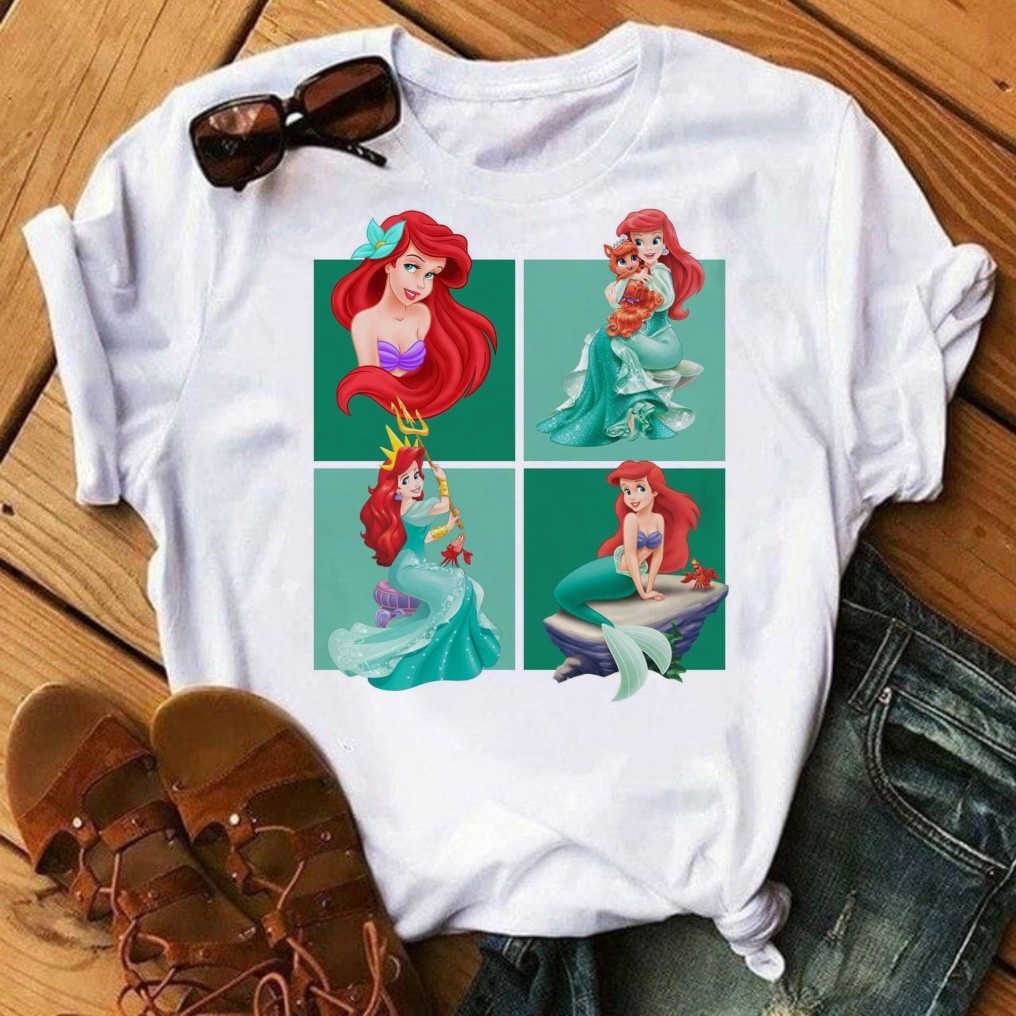 camiseta camisa blusa infantil Princesas, Jasmine, Frozen, Merida, rapunzel Algodão 100%