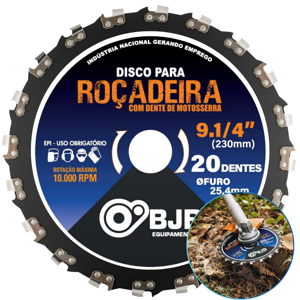 Disco de roçadeira para motosserra