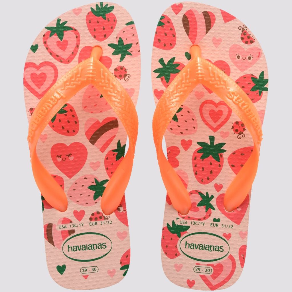 Chinelo Havaianas Infantil Flores 4000052 Rosa Confete