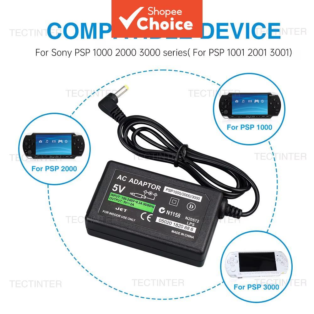 Para carregador PSP AC adaptador de parede fonte de alimentação compatível com Sony PSP PlayStation 1000 2000 3000