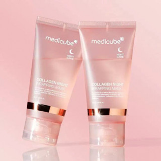 Medicube Colágeno Noite Embrulho Máscara Rejuvenescimento Peptídeo Reparação Noturna Hidratante facial Cuidados Faciais em Oferta na Shopee