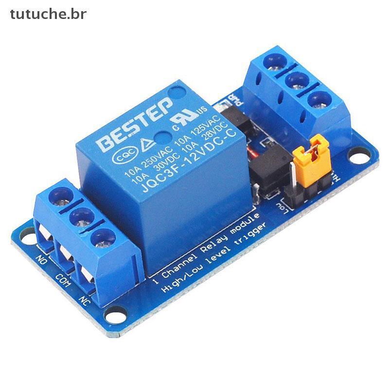 TU 3.3V 5V 12V 24V Módulo De Relé De 1 Canal Placa Gatilho De Alto E Baixo Nível BR