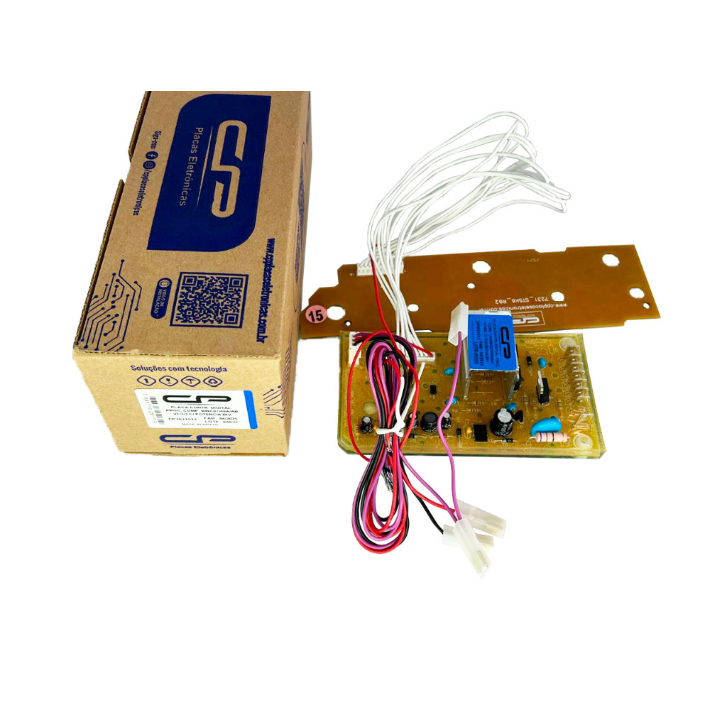 Placa Controladora Digital Lavadora BWC07AB/08AB/09AB V1/2/3 Cp1512 Bivolt