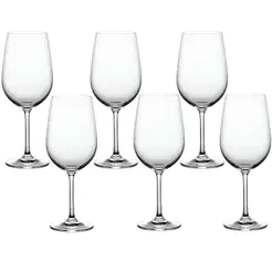 Jogo de Taças de Vinho de Cristal com Titânio Mendoza 480mL 6 peças - Seu Lar