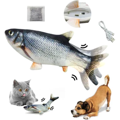 Brinquedo Interativo Peixe Elétrico para Gatos e Cães – Recarregável via USB