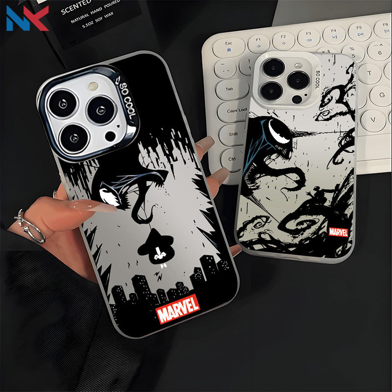Capa Para Samsung S24 Plus S23 FE S23Ullta S21 S22 S20 A56 A55 A54 A16 A15 A35 IMD Caso De Telefone Preto Veneno NKCase