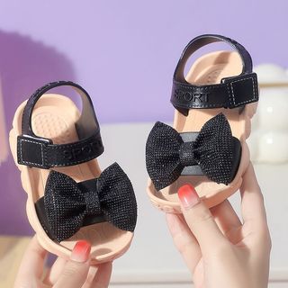 Arco crianças sandálias meninas verão novo estilo de sola macia princesa sapatos de bebê crianças Anti-deslizamento sapa
