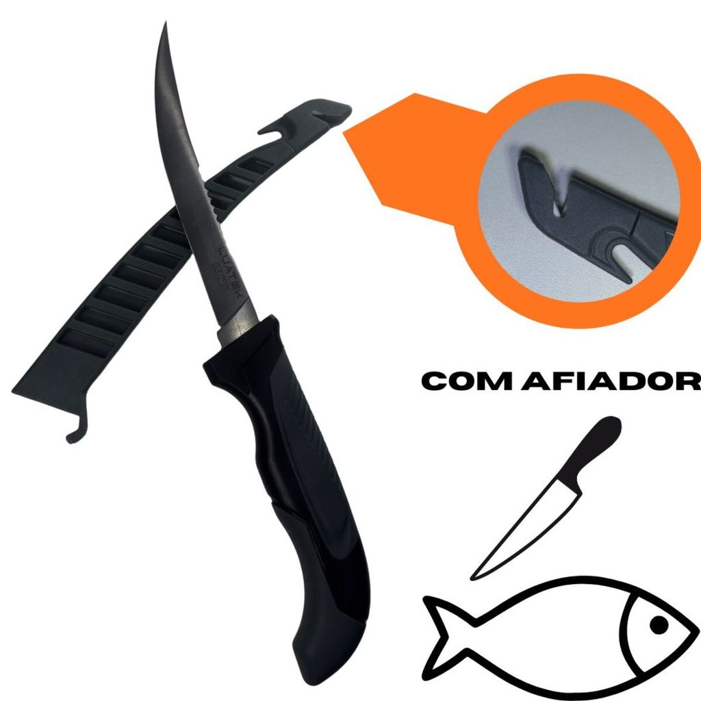 FACA FILETEIRA LUATEK 12,9 cm PEIXE COZINHA - FRETE GRATIS em Oferta na Shopee