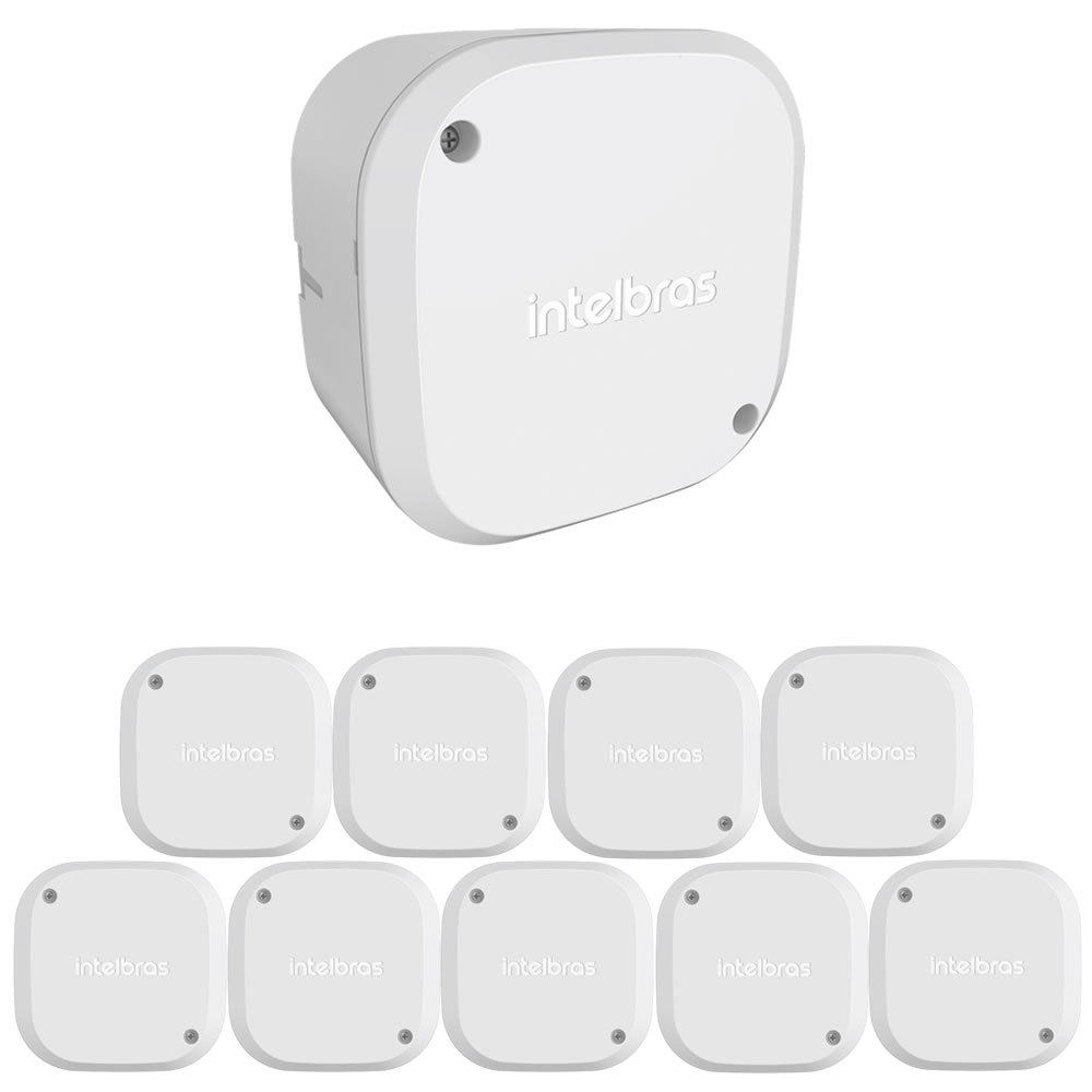 Kit 10 Caixas de Passagem Plástica Câmeras Bullet/Dome Interno VBOX 1100 Intelbras