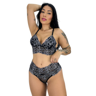 Conjunto Calcinha Sutiã Renda Sem Bojo Elegante Sensual Blogueira Lingerie Sexy Feminina em Oferta na Shopee