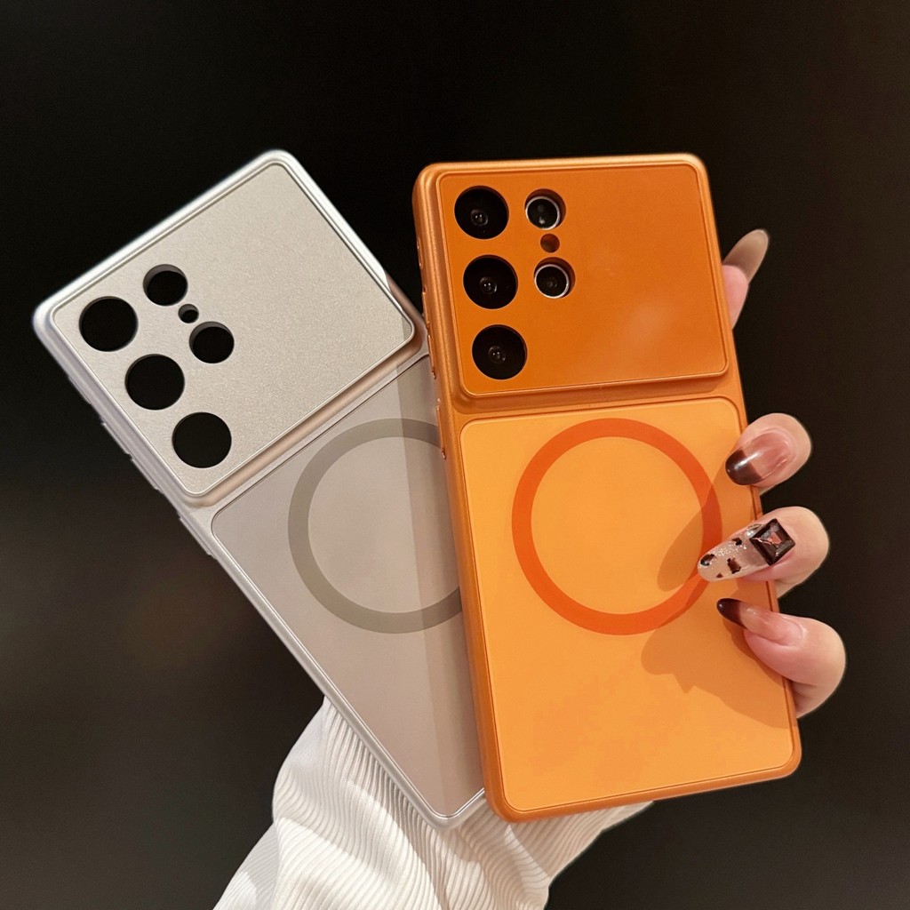 AG Nano Lente De Vidro Fosco Caso Protetor Do Telefone Adequado Para Samsung S26 S25 S24 S23 Ultra Armadura Magnética Ca em Oferta na Shopee