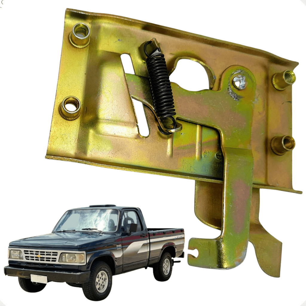 Trinco Fechadura Trava Inferior Do Capô Chevrolet D20 D40 Veraneio 1991 A 1997