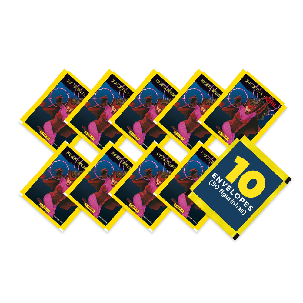 Marvel Comics - Contém 10 Envelopes (50 Figurinhas) - Novo em Oferta na Shopee