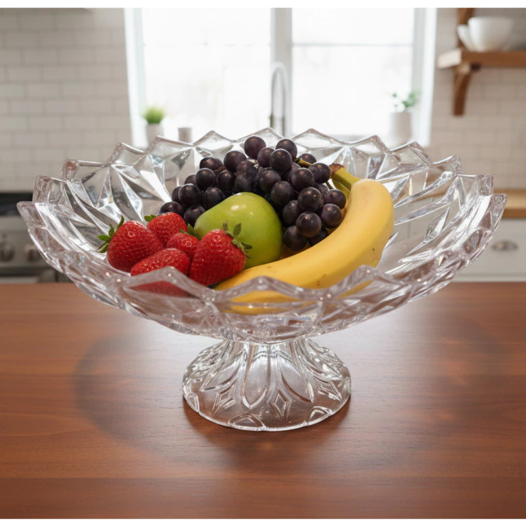 Fruteira Diamante Decorativa Bancada 25cm Verdureira Cesto Festas Aniversários Frutas Doces Acrílico — imagem 1