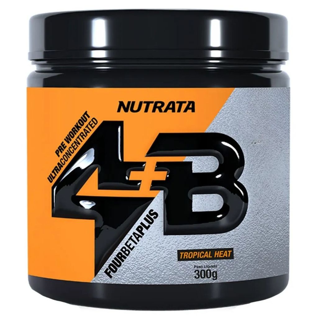 Pre Treino 4B Pote 300g Sabor Frutas Tropicais Nutrata em Oferta na Shopee