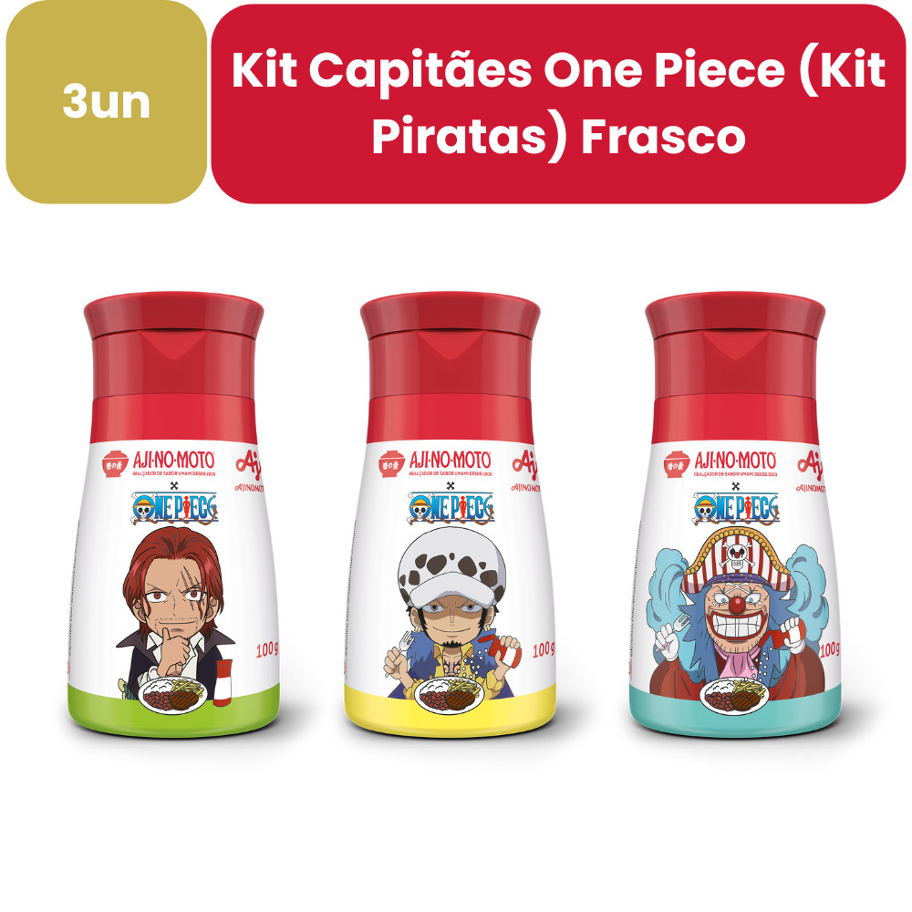 Kit AJI-NO-MOTO®  Capitães One Piece (Kit Piratas) Frasco em Oferta na Shopee