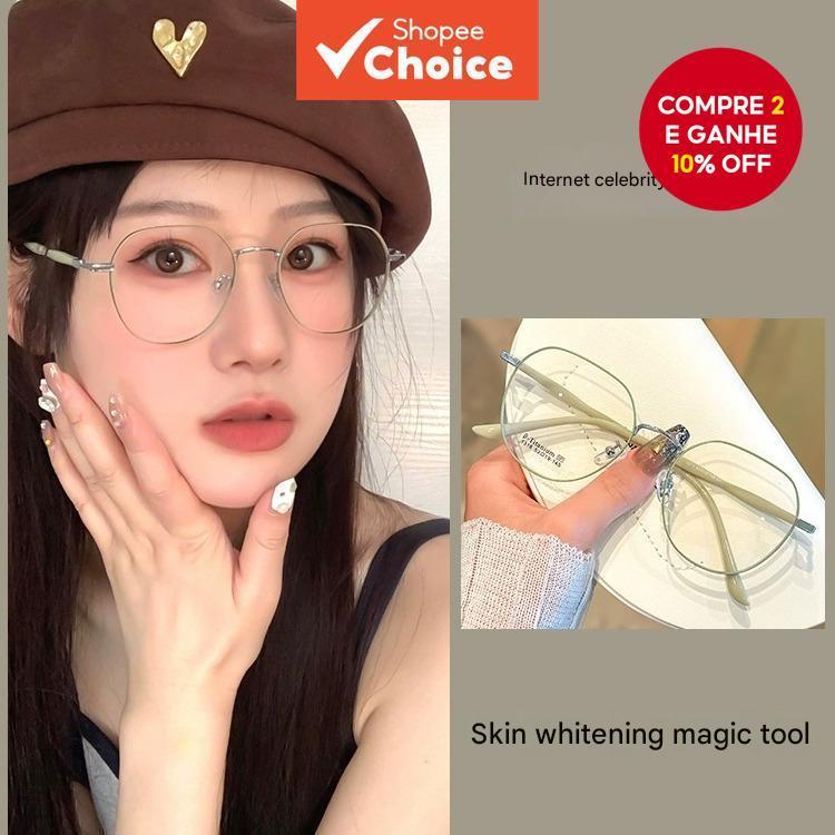 Óculos Anti-Radiação E Luz Azul – Tons De Lentes Substituíveis Estéticas Retrô Para Homens Mulheres Y2K Moda Estilo Core