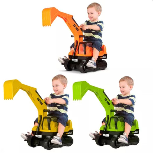 Retroescavadeira Escavadeira Trator  Gigante Roma Brinquedos De Menino Suporta 50 Kg
