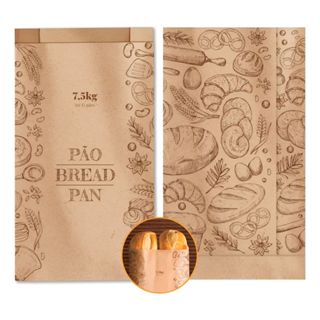 Embalagem Kraft 15 Pães Padaria 22x49cm 500 Unidades Marrom em Oferta na Shopee