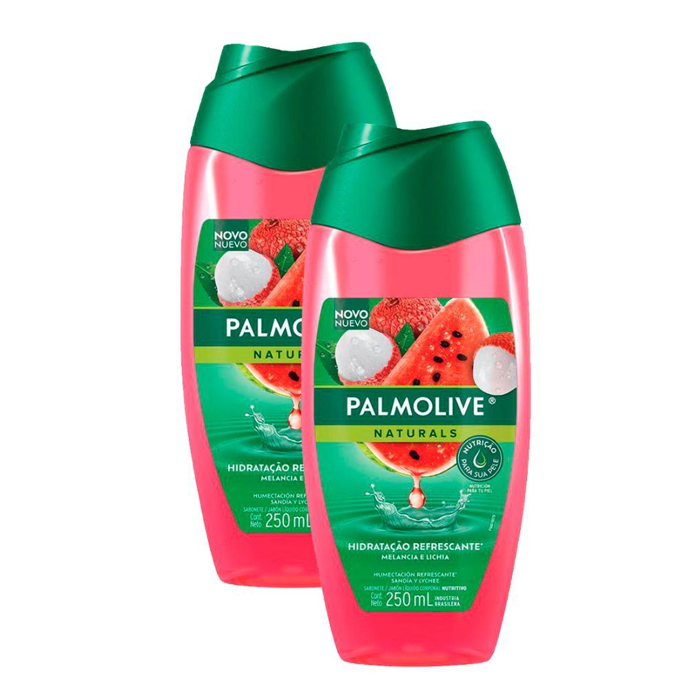 Kit 2 Sabonete Líquido Palmolive Naturals Melancia e Lichia 250ml