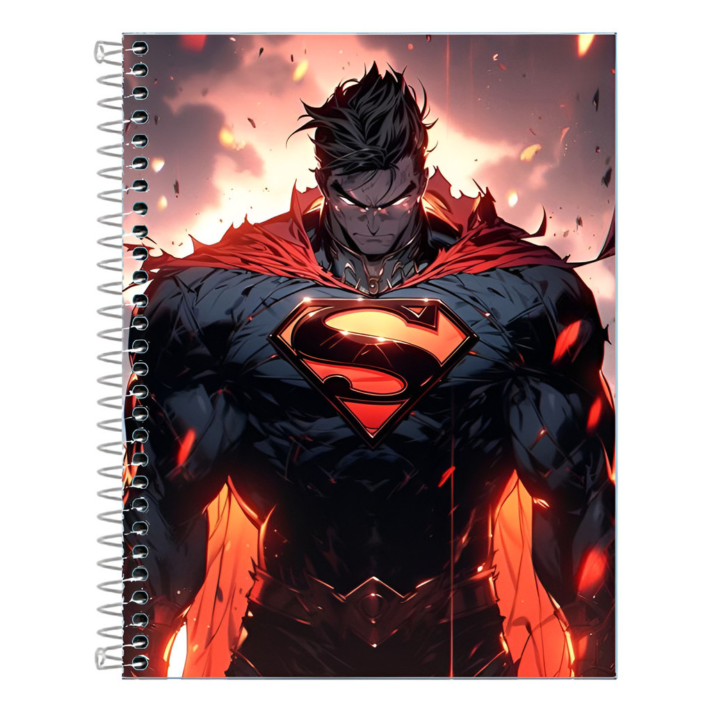Caderno Super Man 1 Matéria Capa Dura