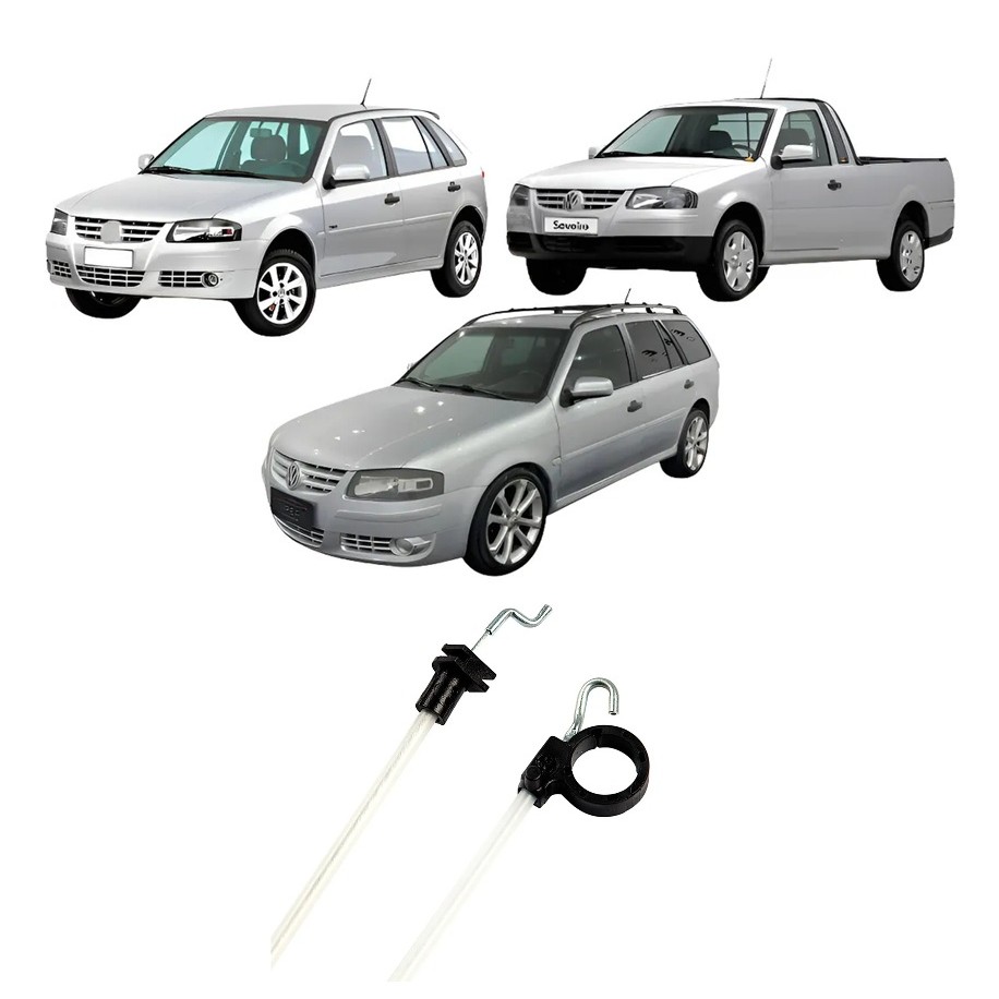 Cabo Fechadura Dianteira Gol Parati Saveiro G2 G3 4 Portas Para Fechadura Valeo Modelo "S"