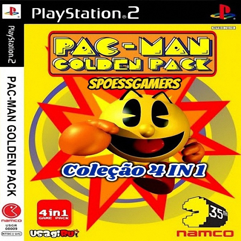 Pac Man Golden Pack 4in1 (4 Jogos ) Ps2 Desbloqueado Patch