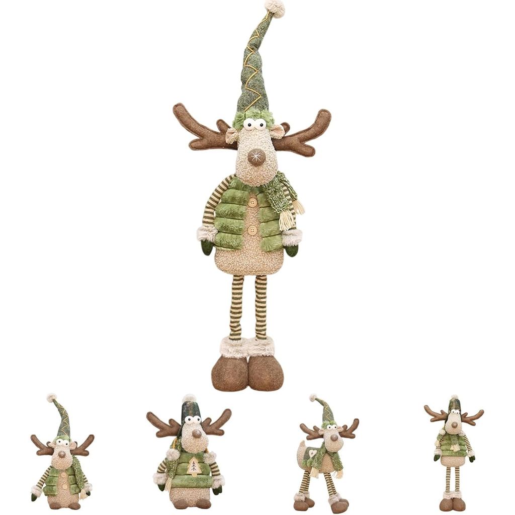 Gnomos De Natal De Rena Fofos Pelúcia Com Pernas Retráteis Boneca De Macia Para Festa De Fim De Ano Decoração De Mesa De