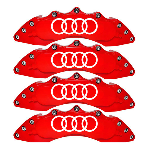 Capas Pinça De Freio Automotiva Tuning Audi Kit 4 + Cola