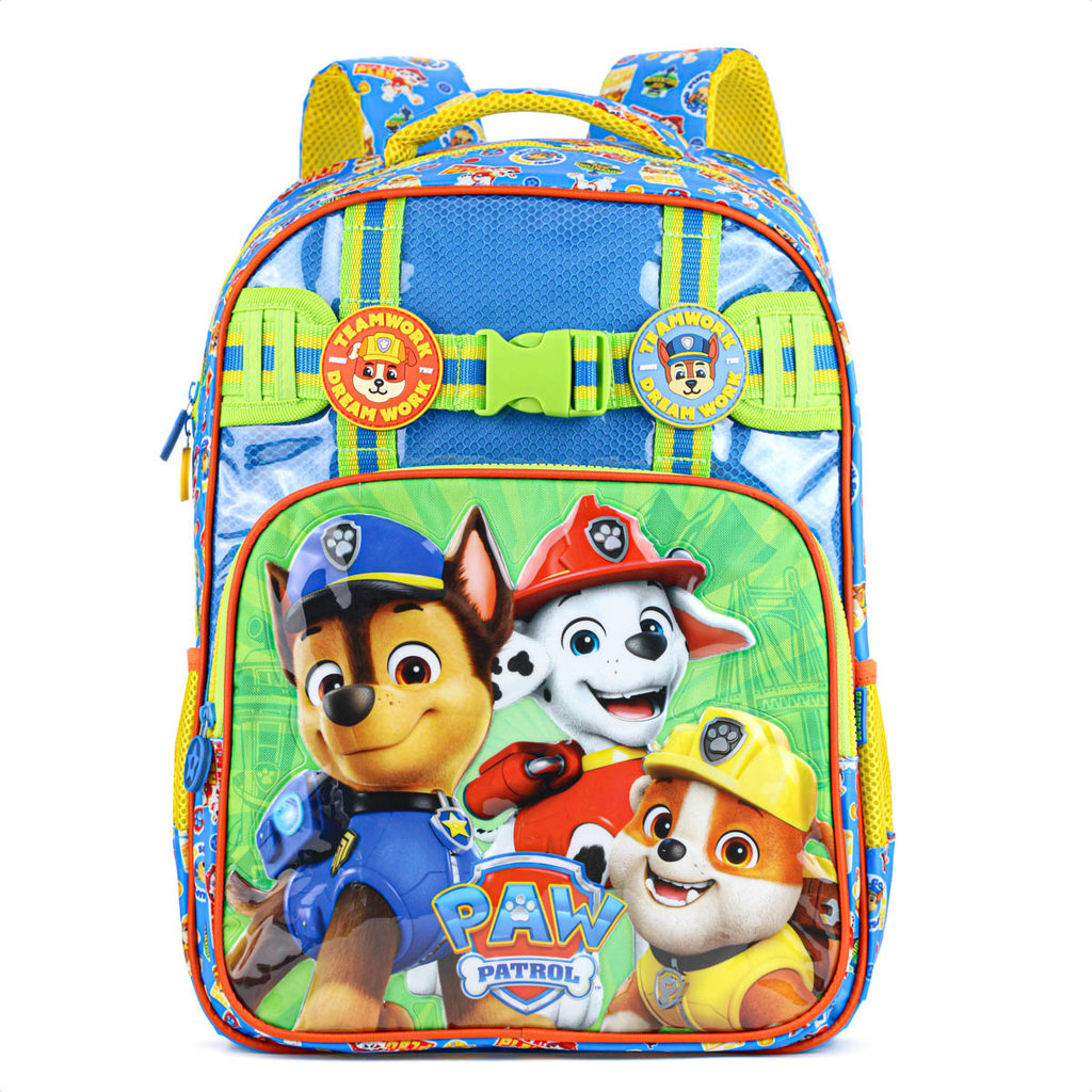Mochila Escolar Xeryus 16 Patrulha Canina 15312 Azul e Verde - Infantil