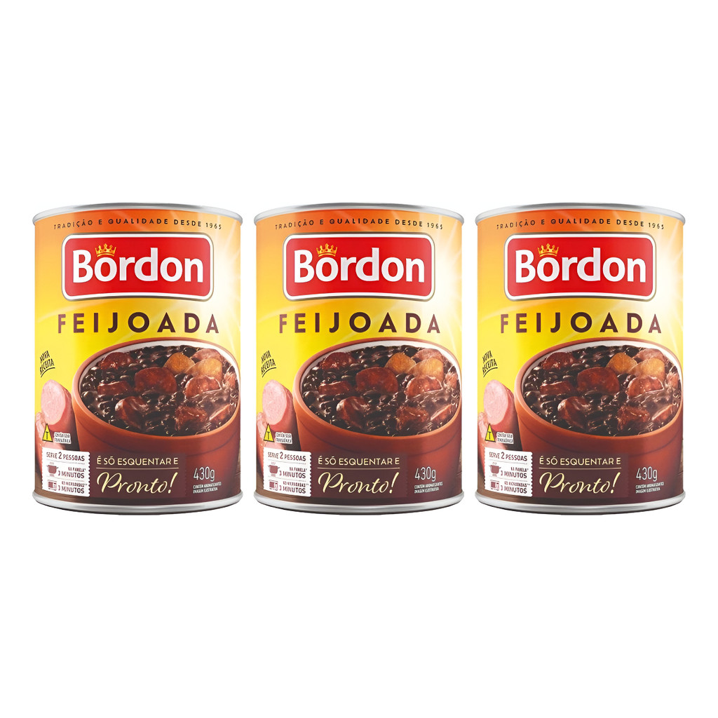 Kit C/3 Feijoada Bordon 430g