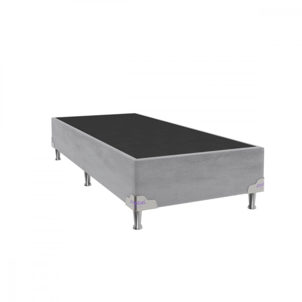 Base para Cama Box de Solteiro 88x188x28 Sued Cinza Portobel