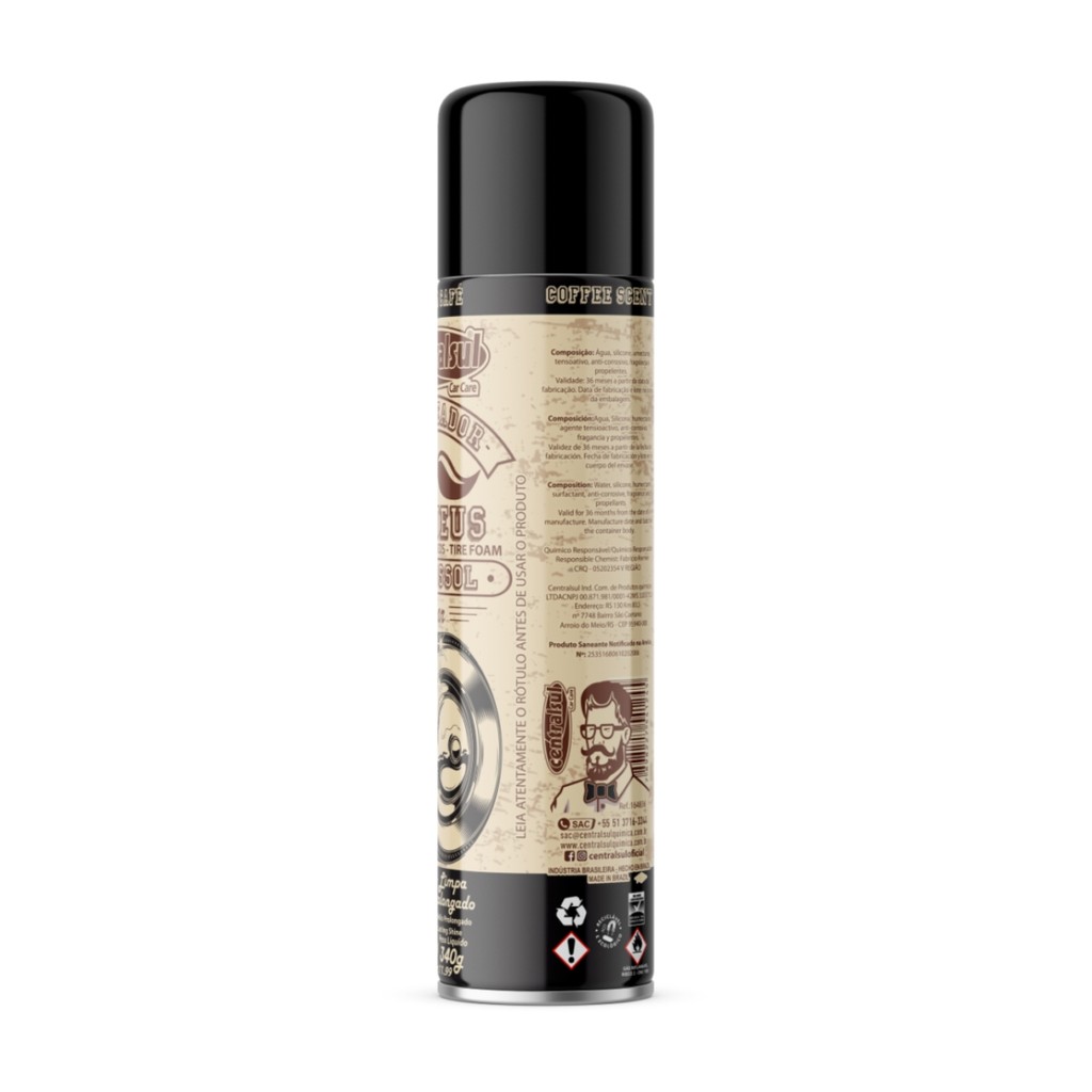 PRETEADOR PNEUS AEROSSOL MEN CENTRALSUL 400ML — imagem 2 de 2
